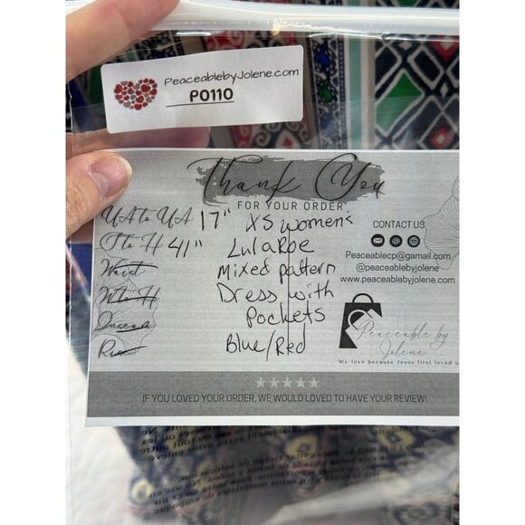 Women’s XS Lularoe dress with pockets mixed pattern material - Picture 8 of 8